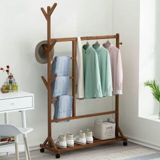 居家收納好幫手 唯良多功能雙桿衣帽架，簡約實用提升臥室空間利用率